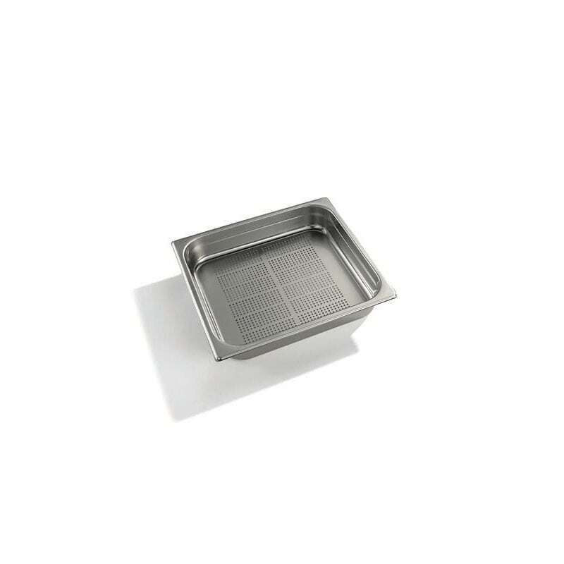 Perforeeritud roostevabast terasest GN 2/3 H 40 mm Pironi brändilt Perforeeritud roostevabast terasest GN 2/3 H 40 mm Pironi brändilt