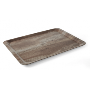 Serveealus melamiinist, trükitud tumeda puidumustriga - 350 x 240 mm