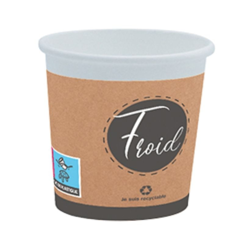 Cardboard Cup "Hot or Fresh" - 10 cl - Pack of 50 Cardboard Cup "Hot or Fresh" - 10 cl - Pack of 50
