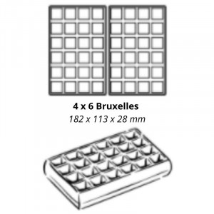 Professionaalne vahvliraud 90 ° avanemisega - 4 x 6 Brüssel