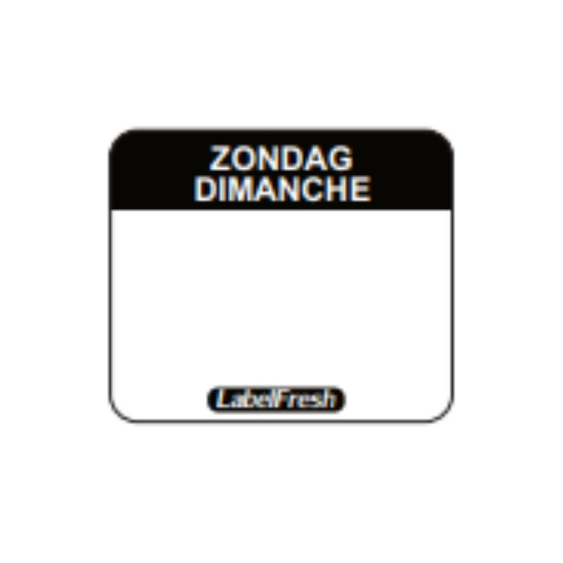 Jälitamise silt FreshEasy - Pühapäev - 30 x 25 mm - 1000 tk komplektis - LabelFresh Jälitamise silt FreshEasy - Pühapäev - 30 x 25 mm - 1000 tk komplektis - LabelFresh