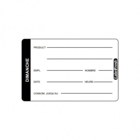 Jälitamise silt LabelFresh Pro - Pühapäev - 70 x 45 mm - 500 tk - LabelFresh