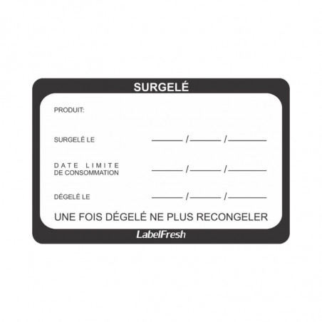 Jälitamise silt LabelFresh - külmutatud - 70 x 45 mm - 500 tk komplektis - LabelFresh