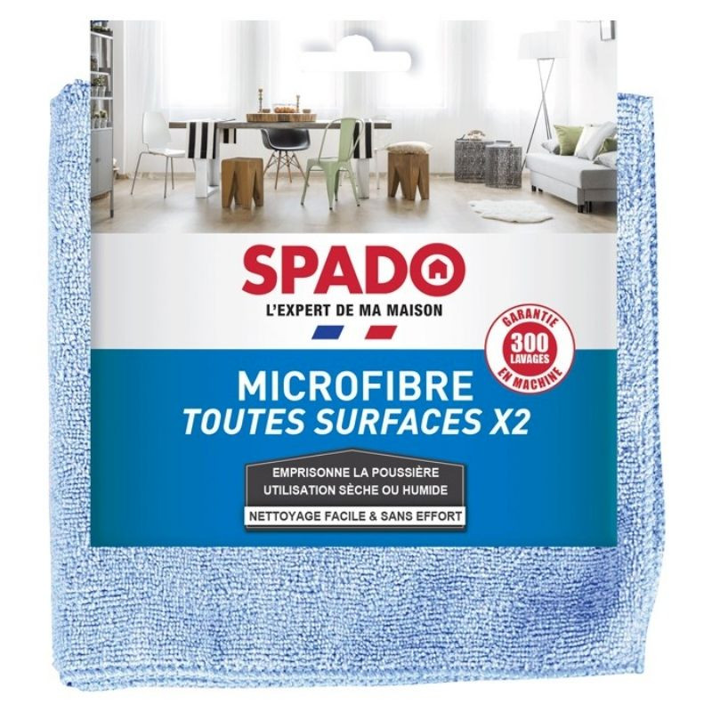 Mikrokiud Kõikidele Pindadele - 380 x 380 mm - 2 tk komplektis - SPADO Mikrokiud Kõikidele Pindadele - 380 x 380 mm - 2 tk komplektis - SPADO