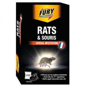 Mürgikarp koos ühekordsete kottidega rottidele ja hiirtele - 6 tk komplektis - FURY