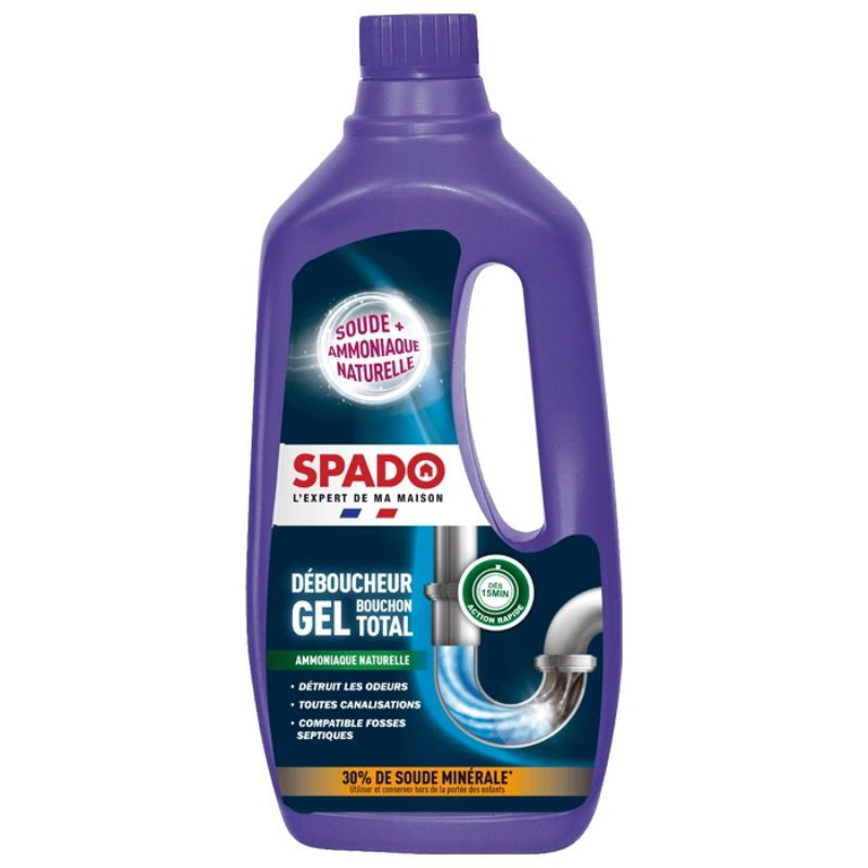 Kitchen and Bathroom Drain Opener Special Total Clog - 1 L - SPADO Kitchen and Bathroom Drain Opener Special Total Clog - 1 L - SPADO
