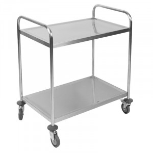 Chariot Inox 2 Plateaux Dynasteel - Professionaalne restoranikäru. Tugev, käepärane ja vastupidav.