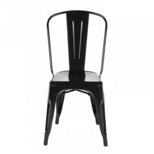 Bistrostapeldatavad terasest toolid - must - 4 tk - Bolero