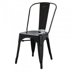 Bistrostapeldatavad terasest toolid - must - 4 tk - Bolero