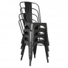 Bistrostapeldatavad terasest toolid - must - 4 tk - Bolero