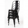 Bistrostapeldatavad terasest toolid - must - 4 tk - Bolero