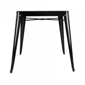 Ruudukujuline mustast terasest bistroolaud - L 668 x S 668 mm - Bolero
