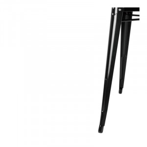 Ruudukujuline mustast terasest bistroolaud - L 668 x S 668 mm - Bolero