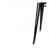 Ruudukujuline mustast terasest bistroolaud - L 668 x S 668 mm - Bolero