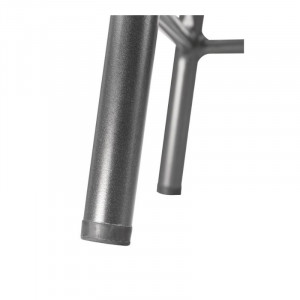 Madalad taburetid puidust istmega - metallikhall - 4 tk - Bolero