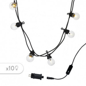 Valguskett päikese- ja pistikupesaga LED - Party Clear Hybrid - Lumisky