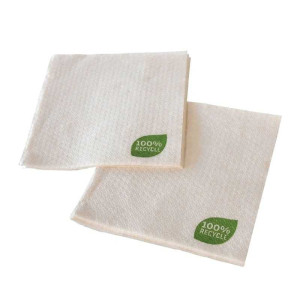Tselluloosist taaskasutatud salvrätik - 30 x 30 cm, 1 kiht - komplektis 100