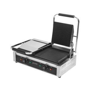 Grill Panini Double - Rihveldatud Plaadid - Dynasteel