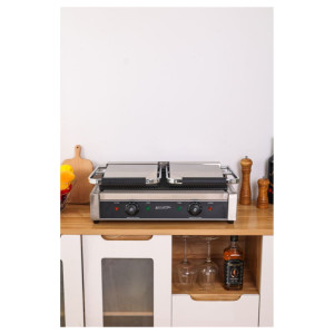 Grill Panini Double - Rihveldatud Plaadid - Dynasteel