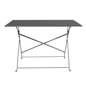 Musta kokkupandav terrassilaud - 1100 x 700 mm - Bolero