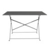 Musta kokkupandav terrassilaud - 1100 x 700 mm - Bolero