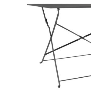 Musta kokkupandav terrassilaud - 1100 x 700 mm - Bolero