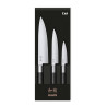 3 Wasabi Black noa komplekt - professionaalne lõikamineKai Wasabi Black noad - Jaapani täpsus