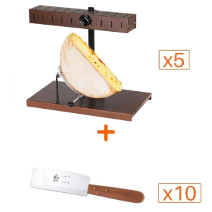 Pakend Alpide raclette'i seadmed ja noad