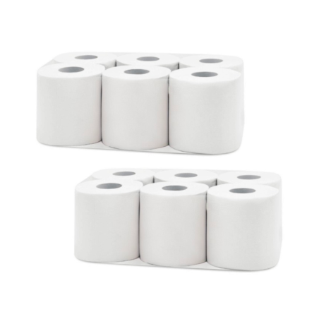 Keskmine paberirull - 2-kihiline - 94,5 m rull - 2 pakki 6 tk