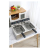 Dynasteel professionaalne fritüür - 2 x 10 L | Mahutavus 20 L | Roostevaba teras | Võimsus 2 x 3000 W