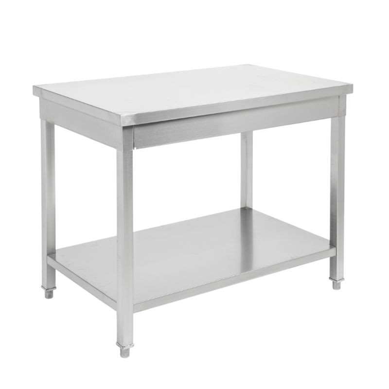 Stainless Steel Table with Shelf - D 700 mm - W 800 mm - Dynasteel Stainless Steel Table with Shelf - D 700 mm - W 800 mm - Dynasteel