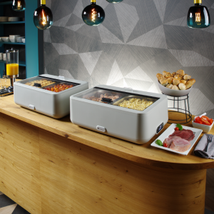 Chafing Dish UNIQ Valge - GN 1/1 - 4 L | HENDI - Elegantne disain buffeedele ja cateringile