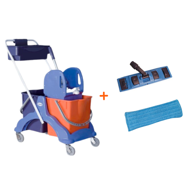Pesukäru komplekt koos raami ja mopi - 2 x 15 L | Azurdi Pesukäru komplekt koos raami ja mopi - 2 x 15 L | Azurdi