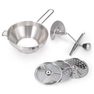 Köögiviljapurustaja 3 restiga - 2, 3 ja 4 mm - Dynasteel